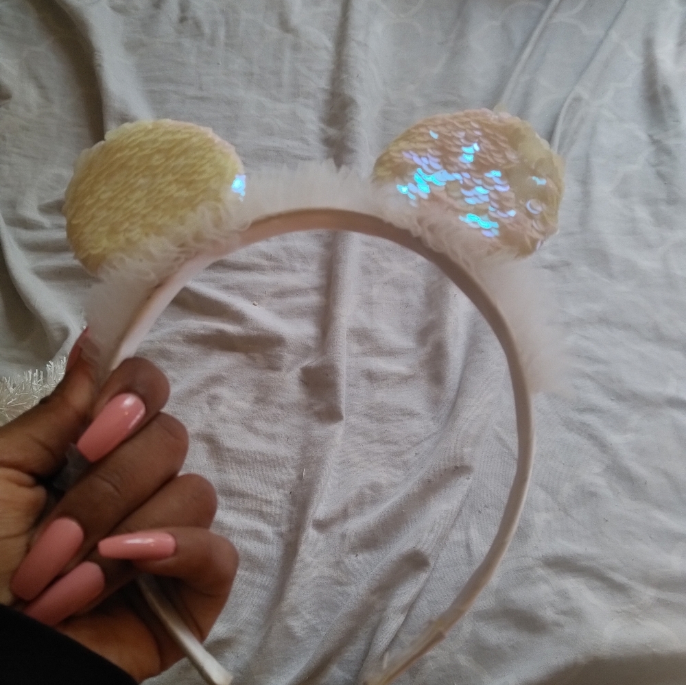 White ears headband